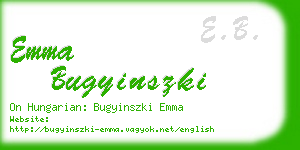 emma bugyinszki business card